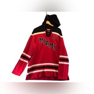 Champion oversized 3XL Miami jersey Red and Black hoodie